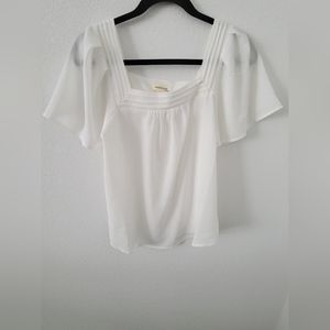 Womens white top with square neck
